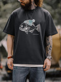 MADEN 「ハットフィッシュ」プリントTシャツ - コットン100% selected product image