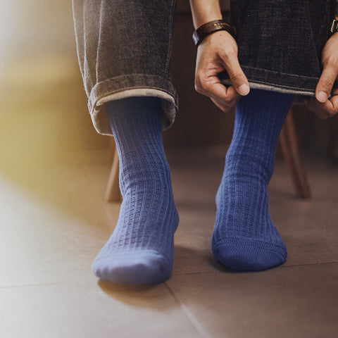 MADEN Waffle Knit Crew Sock - Moisture-Wicking