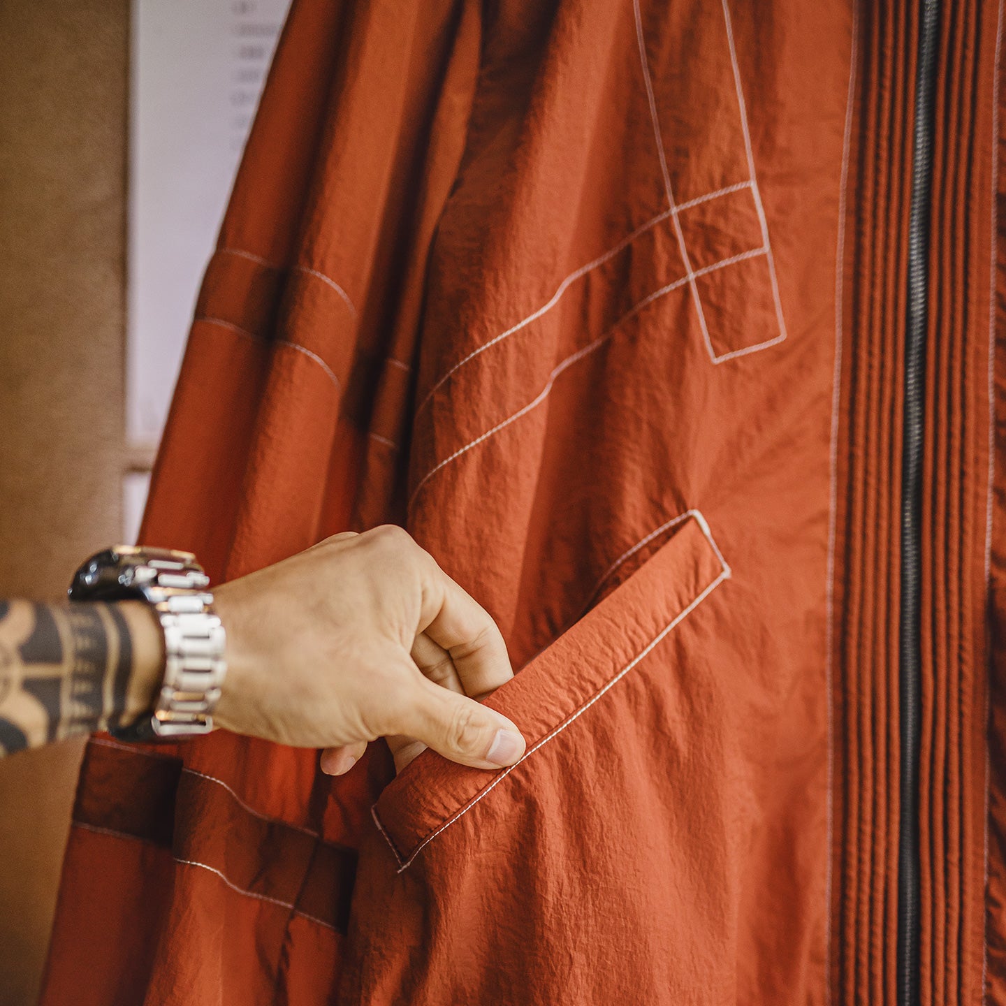 MADEN Orange MA1 Bomber Jacket