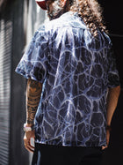 MADEN Men's Thorn Print Short Sleeve Mesh Shirt thumbnail