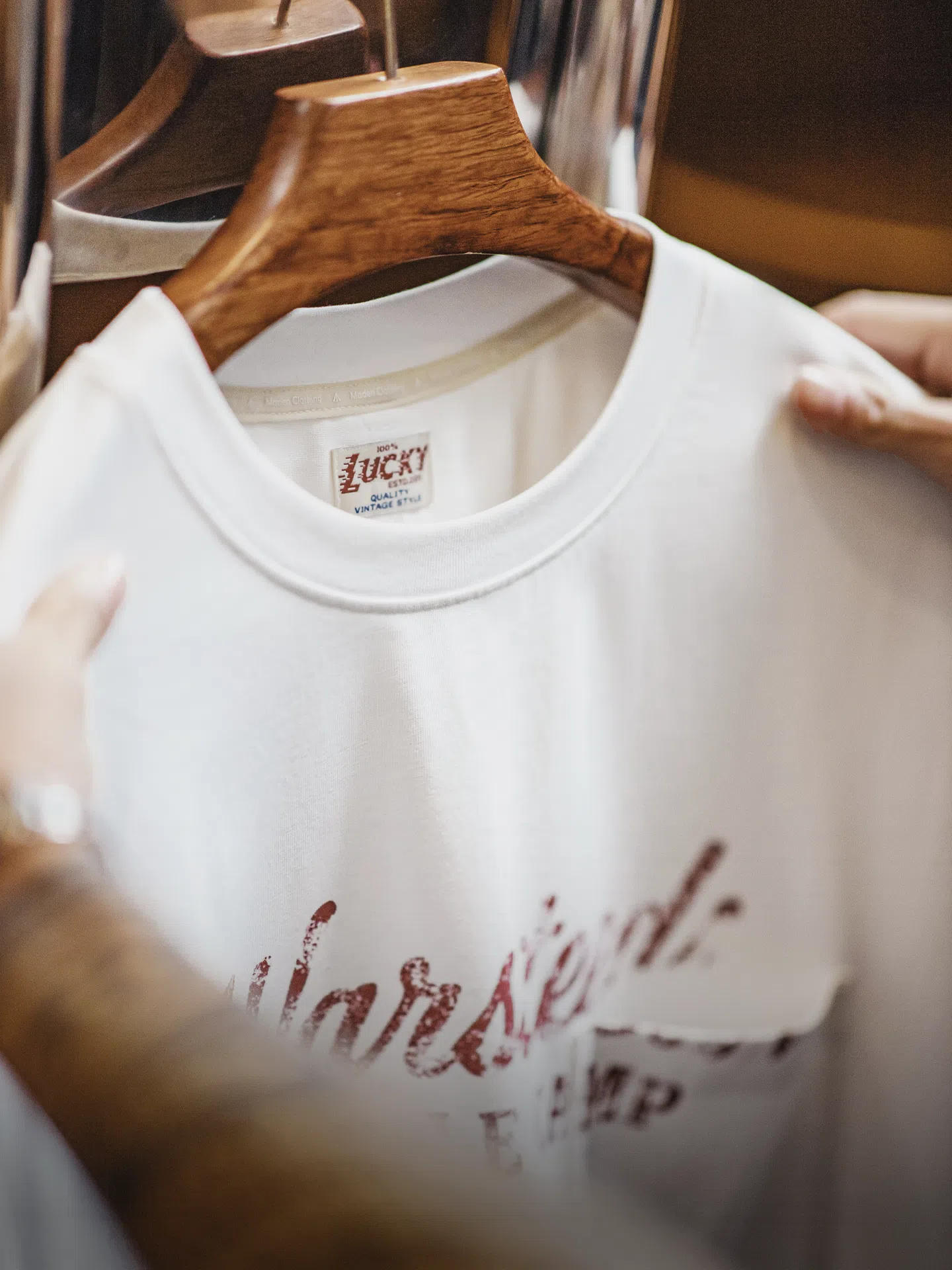 MADEN Vintage Letter Print T-Shirt