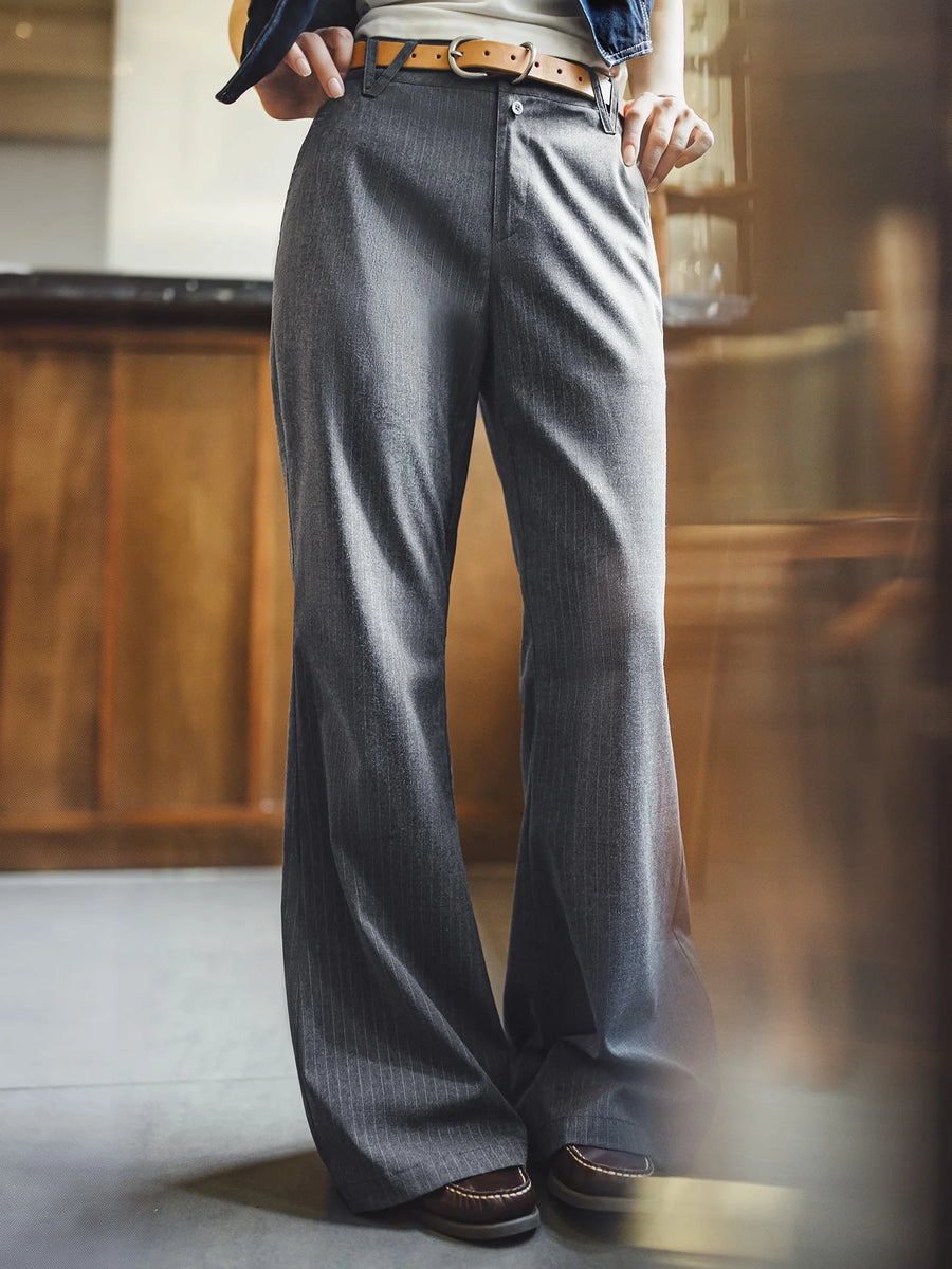 MADEN Women's Stretch Cotton Slim-Fit Dress Pants
