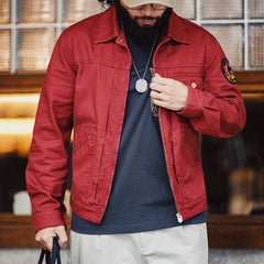 MADEN Herren Schwere Baumwoll Canvas Arbeitsjacke
