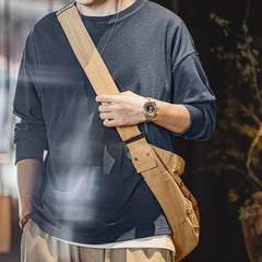 MADEN doppelseitig gebürstetes Fleece Langarmshirt