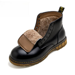 MADEN 6-Loch Weiche Leder Kampfstiefel bis zur Mitte der Wade