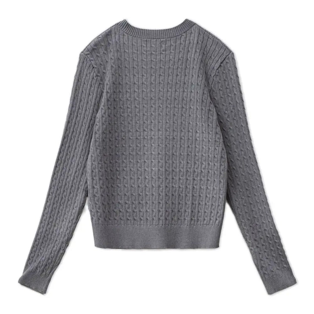 MADEN Slim Fit Rippstrick Thermo-Pullover