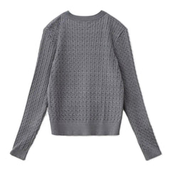 MADEN Slim Fit Rippstrick Thermo-Pullover
