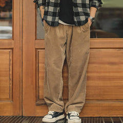 MADEN Herren Retro Cordhose mit geradem Bein, Freizeit