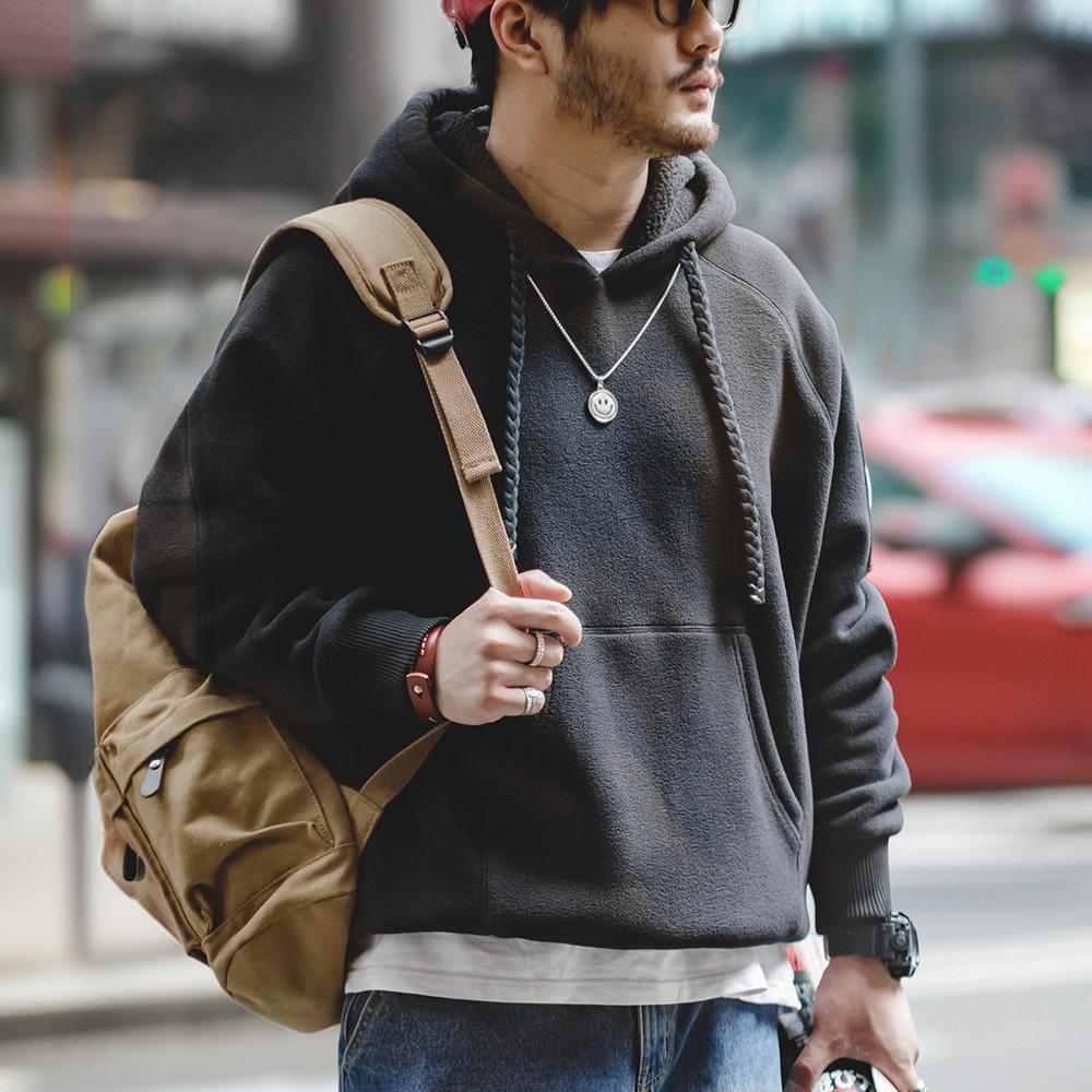 Sudadera polar con capucha de peso pesado MADEN