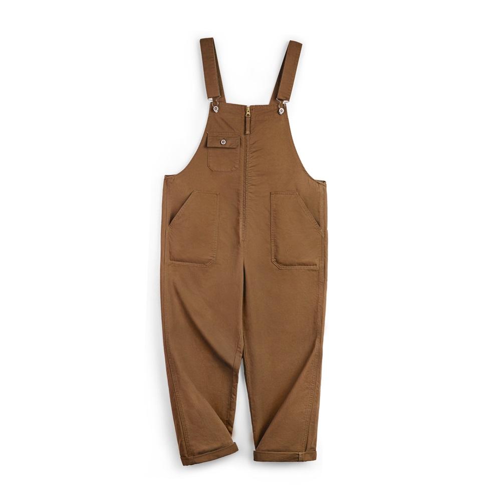 MADEN Men Vintage Style Navy Overalls Casual Straight Loose-fit Amekaji Bib Pants 295gsm Cotton 100% Original Design