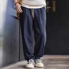 MADEN Elastische Jeans-Jogginghose mit Kordelzug