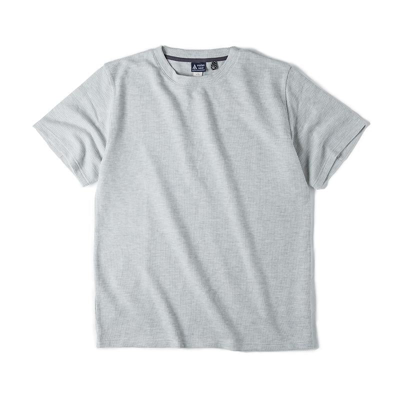 MADEN Men's Heavyweight Waffle Knit Crewneck T-Shirt