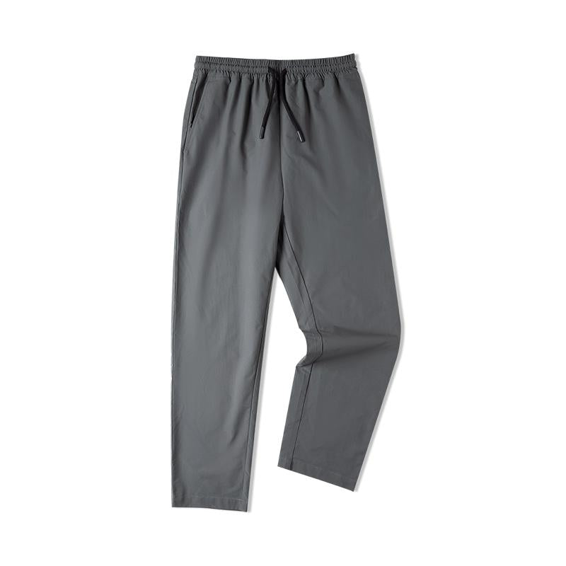 MADEN Herren Elastische Taille Gerade Geschnittene Freizeit-Hosen
