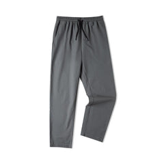 MADEN Herren Elastische Taille Gerade Geschnittene Freizeit-Hosen