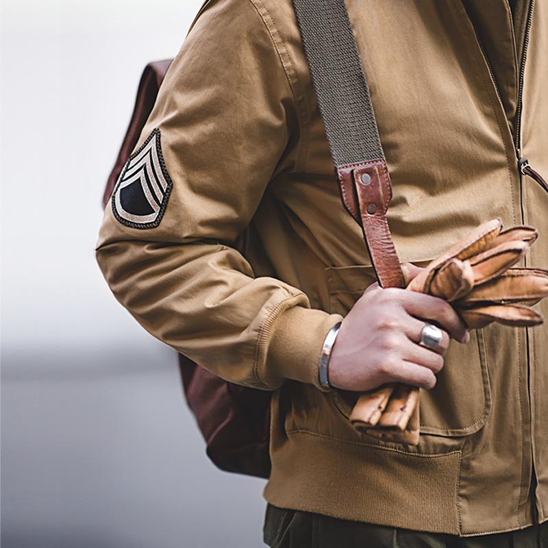 Chaquetas de tanque para hombre MADEN M1942 color caqui versión ligera y versión más gruesa forro polar de otoño e invierno abrigos cálidos