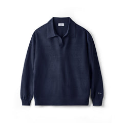 MADEN Herren Schweres Baumwoll Polo Sweatshirt