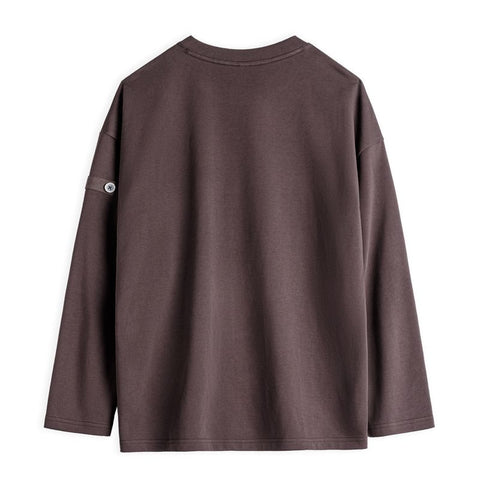 MADEN Ribbed V-neck Long Sleeve T-Shirt