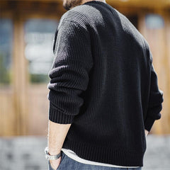 Henley de algodón pesado con rayas verticales para hombre MADEN