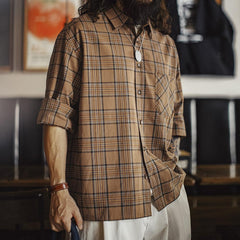 Camisa cityboy de algodón grueso a cuadros para hombre MADEN