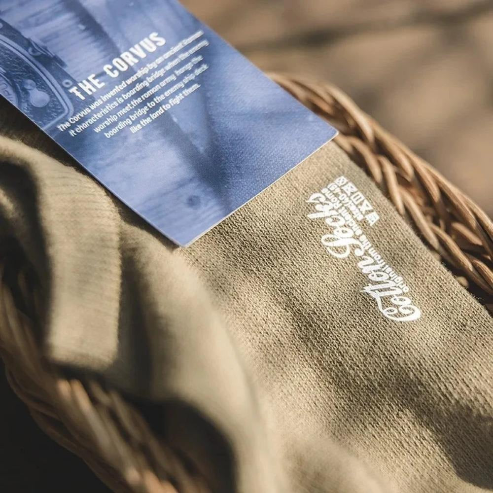 MADEN Herren Schwergewichtige Baumwoll-Freizeitsocken