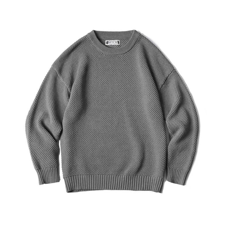 MADEN Men’s Retro Pineapple Knit Sweater – Thick Comfy Pullover