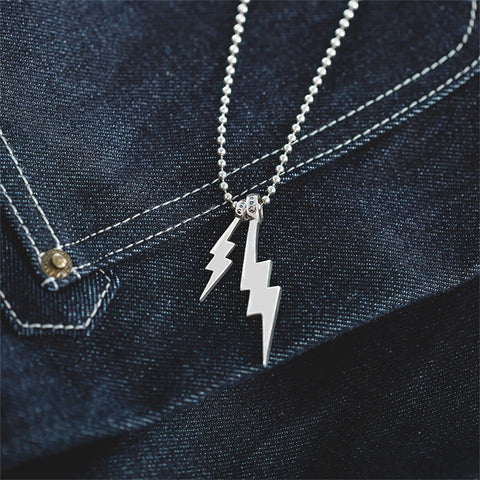 Dây chuyền mặt dây chuyền còi sét bạc 925 MADEN – Dây đeo áo len cho nam nữ (Tặng kèm dây da miễn phí)