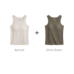 MADEN Damen Tanktop mit integriertem BH