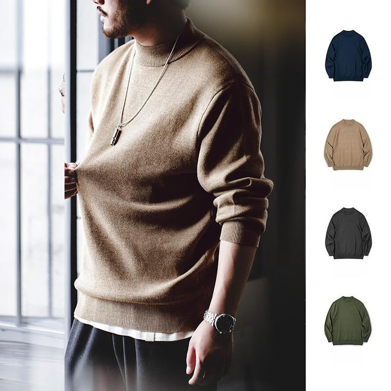 MADEN Men’s Mock Neck Sweater – Warm Casual Pullover Base Layer Pullover