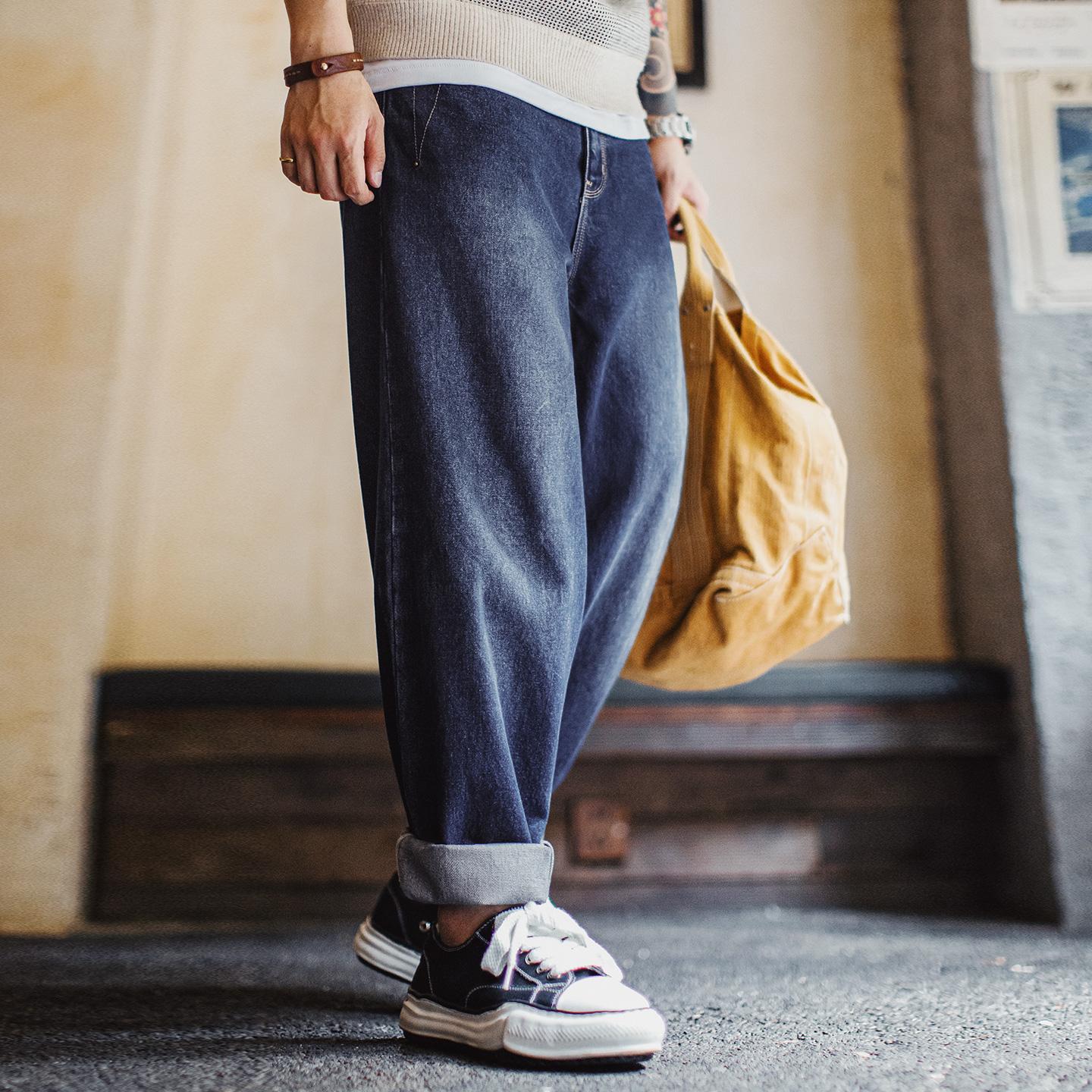 Quần Jean Công Sở Phong Cách Cổ Điển MADDEN Ống Thẳng Thoải Mái Hàng Ngày