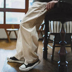 Jeans de mezclilla blanca selvedge de fibra de semilla de algodón para hombre MADEN