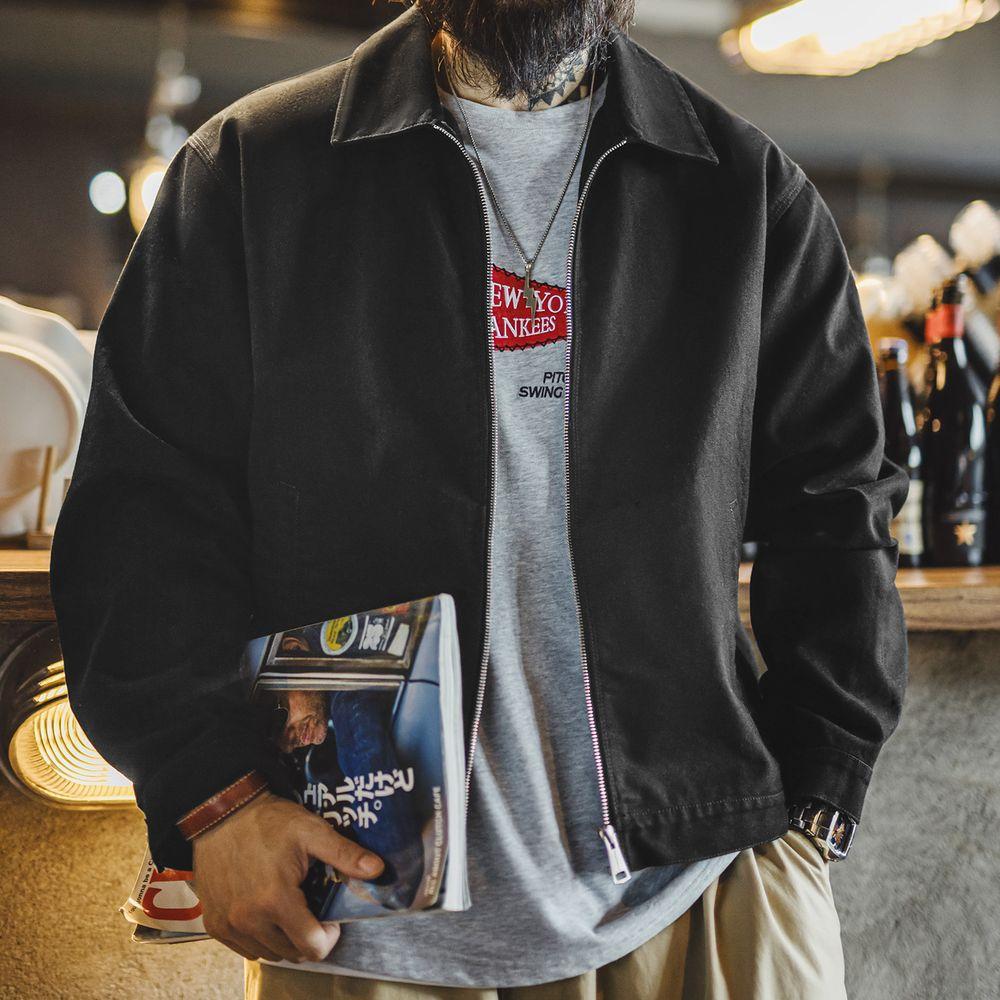 Chaqueta Retro para Hombre MADEN de Algodón Pesado Estilo Casual