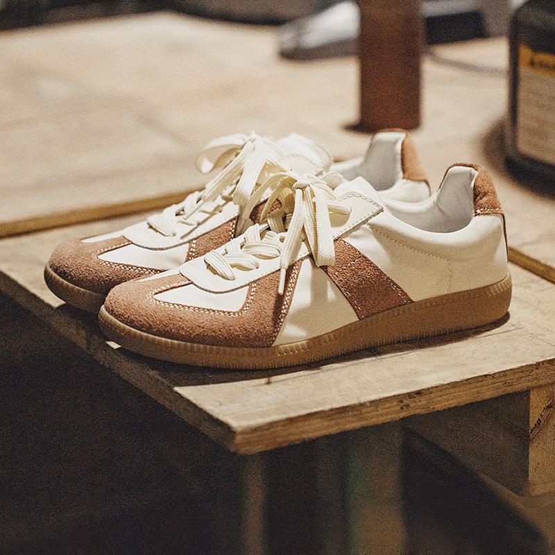 MADEN Retro Wildleder Trainer Sneaker mit dicker Sohle