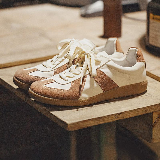 MADEN Retro Wildleder Trainer Sneaker mit dicker Sohle
