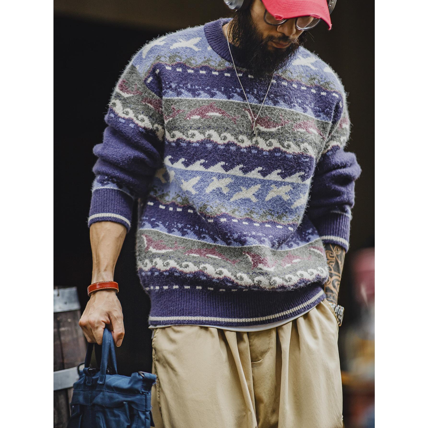 MADEN Herren Fair Isle Strickpullover