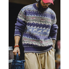 MADEN Herren Fair Isle Strickpullover