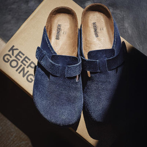 Maden Humpback Blue Mules - Closed-Toe Clogs