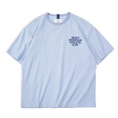 MADEN Flockdruck Buchstaben Schwere Baumwoll T-Shirt