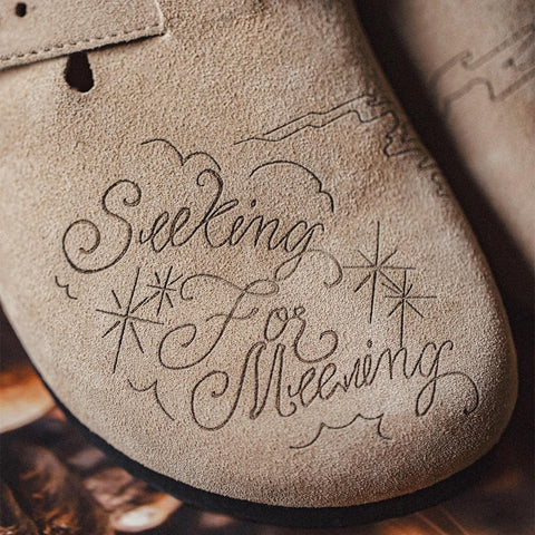 MADEN Illustration Mules Closed-Toe Cork Slides