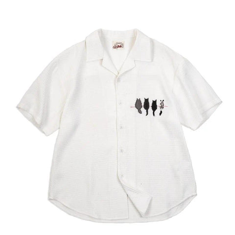 Camisa de manga corta para mujer Maden - Bordado vintage informal