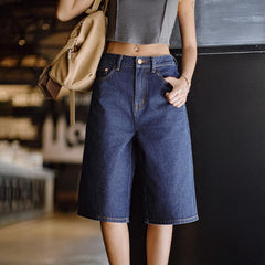 MADEN Damen Schwere Selvedge Denim Umschlag Shorts