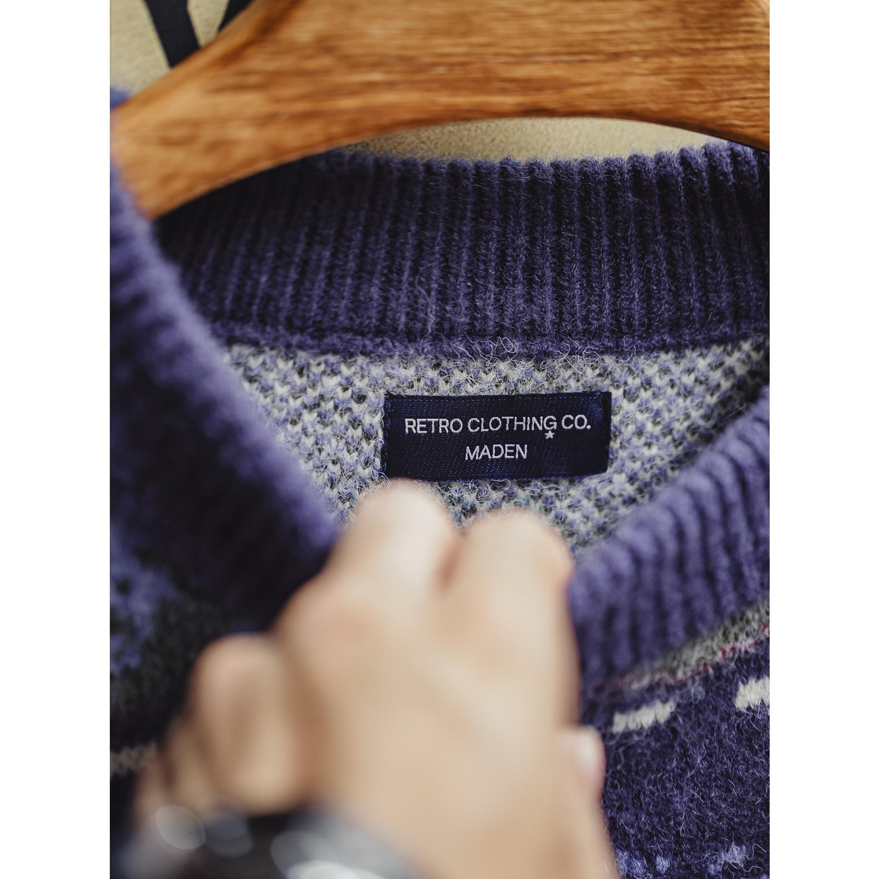 MADEN Herren Fair Isle Strickpullover