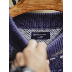 MADEN Herren Fair Isle Strickpullover