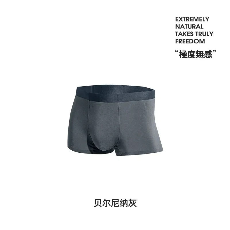 Boxers antibactériens MADEN en modal – Sous-vêtements respirants, fins et sans coutures en soie glacée.