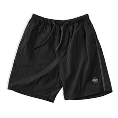 MADEN Schnelltrocknende Cargo-Shorts mit Falten und elastischem Bund