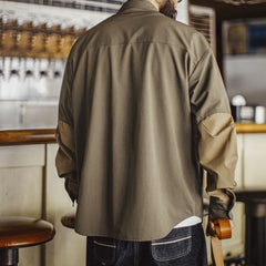 MADEN Safari Hemdjacke mit Ellbogen-Patches
