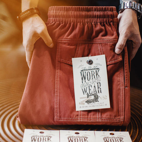 MADEN Contrast-Stitch Cargo Pants