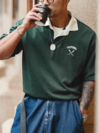 MADEN Colorblock Baseball Embroidery Heavyweight Cotton Polo thumbnail