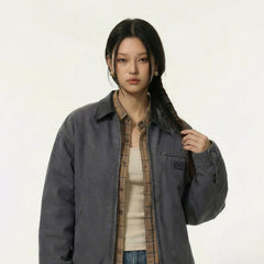 MADEN Damen graue Detroit Jacke