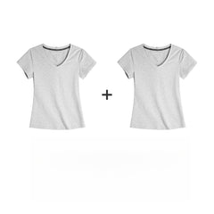 MADEN Damen V-Ausschnitt Slim Fit Strickshirt
