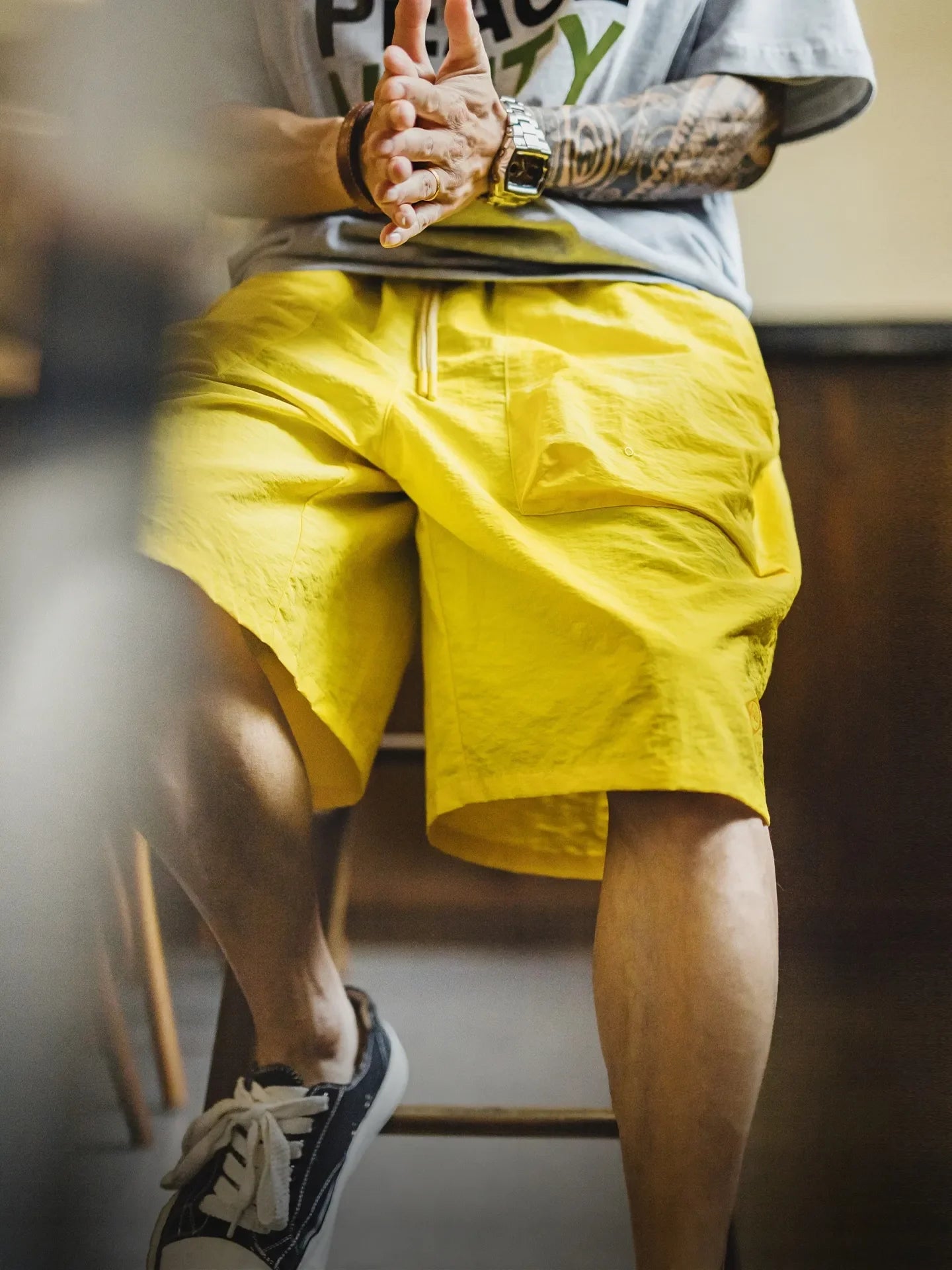 MADEN Taslan Textured Outdoor Cargo Shorts for Summer